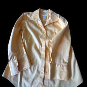 Bright yellow gold button up shirt size 0 Chicos (8 )